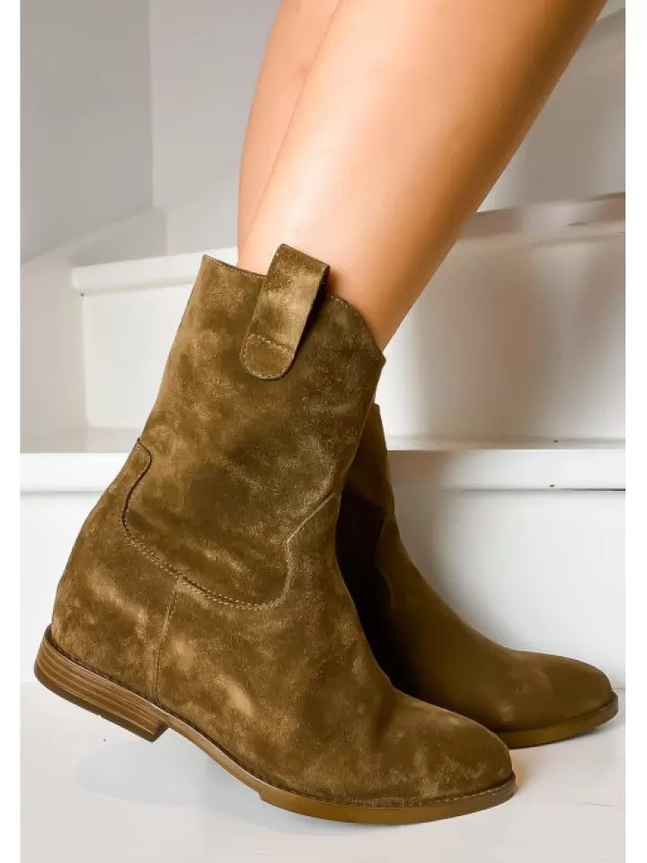 Store Aliwell -Bottines Isatis Velours Camel