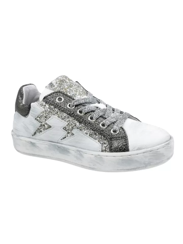 Sale Reqins Baskets Fille Rosalie Mix Glitter- Blanc