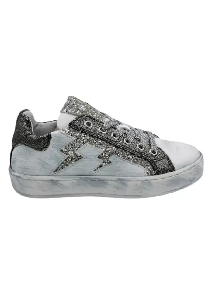 Sale Reqins Baskets Fille Rosalie Mix Glitter- Blanc