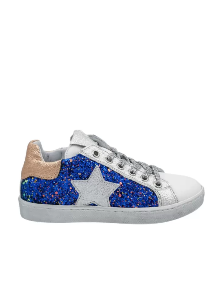 Cheap Reqins Baskets Fille Sakina Mix Glitter Bleu