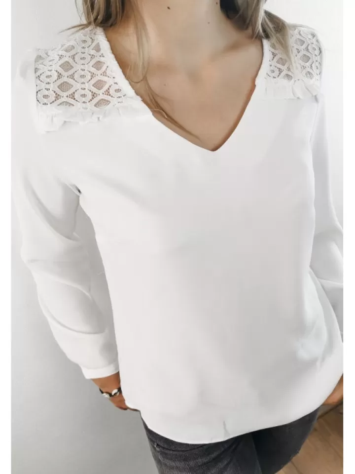 Clearance * Blouse He Moscou Blanc