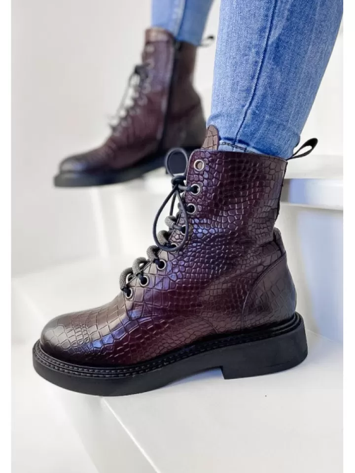 Shop Semerdjian Bottines E112E9 Mulberry- Rouge