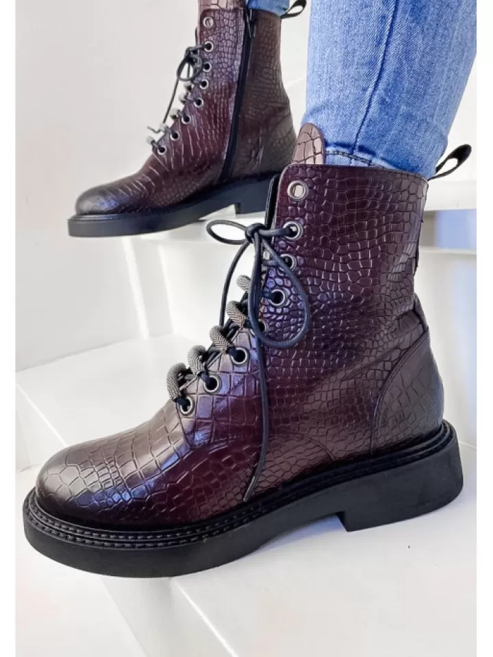 Shop Semerdjian Bottines E112E9 Mulberry- Rouge