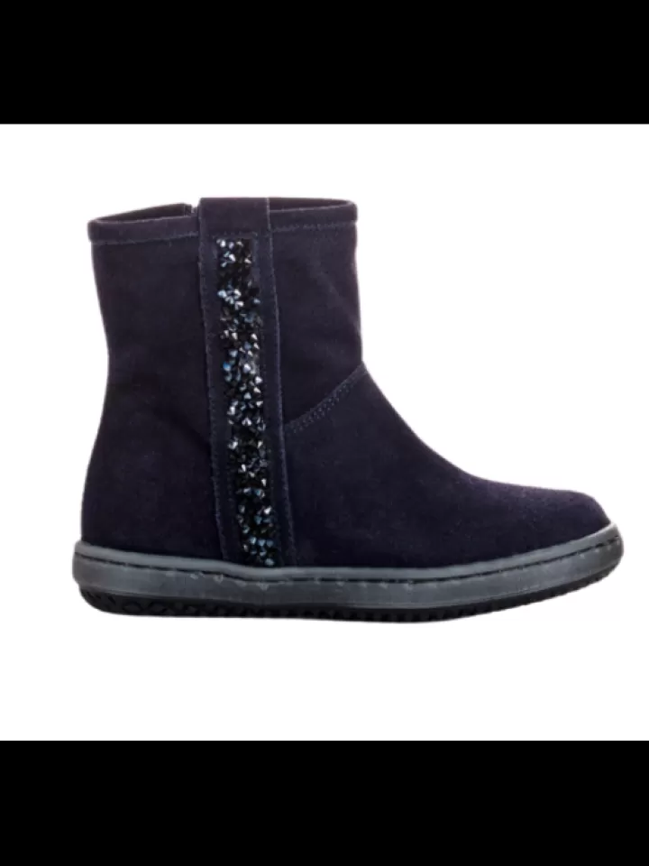 Discount Reqins Bottines Fille Franny Peau Nuit- Bleu