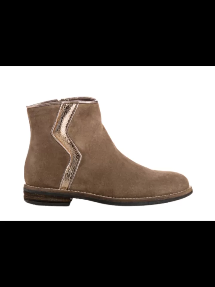 Outlet Reqins Bottines Fille Marissa Peau Taupe- Camel