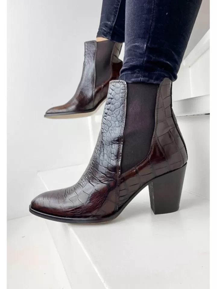 Flash Sale Reqins Bottines Fox Cocco Vintage Marron