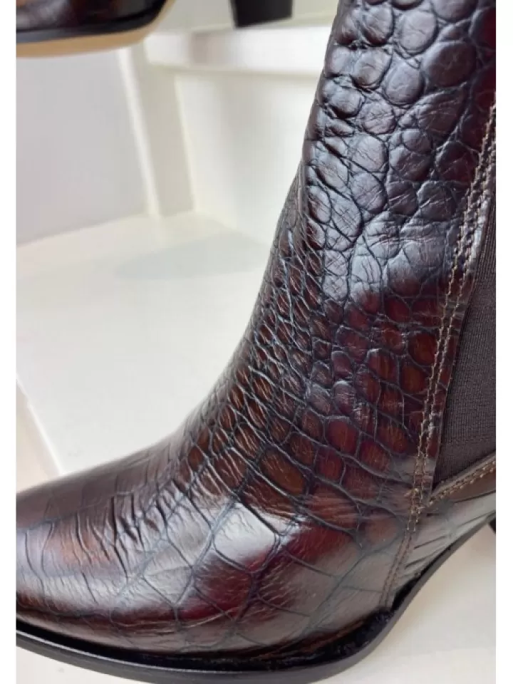 Flash Sale Reqins Bottines Fox Cocco Vintage Marron
