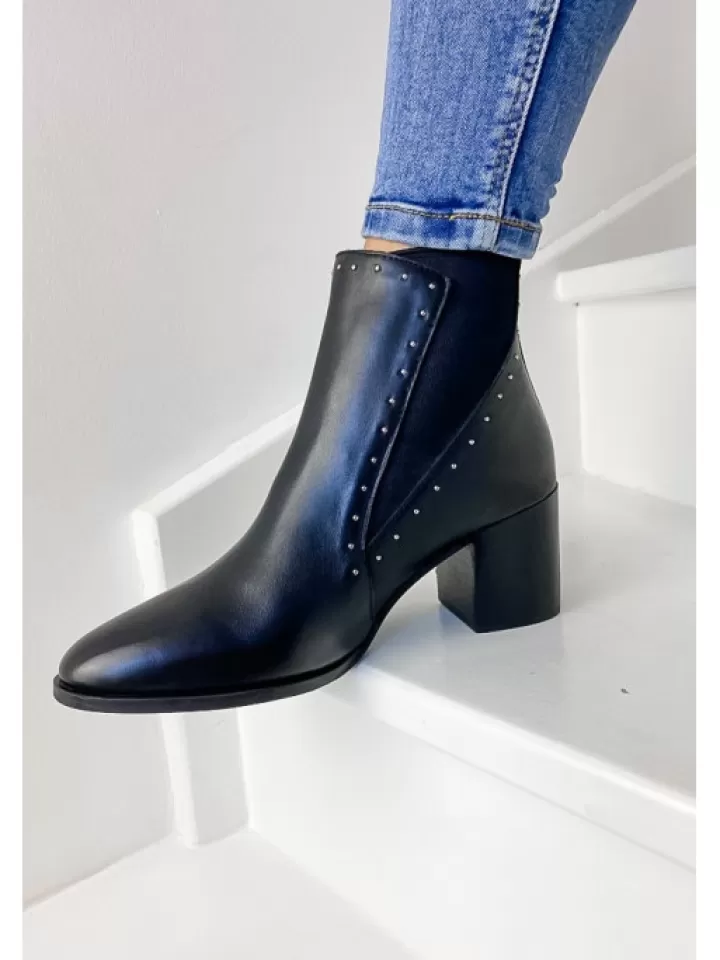 Discount Reqins Bottines Zita Cuir Noir