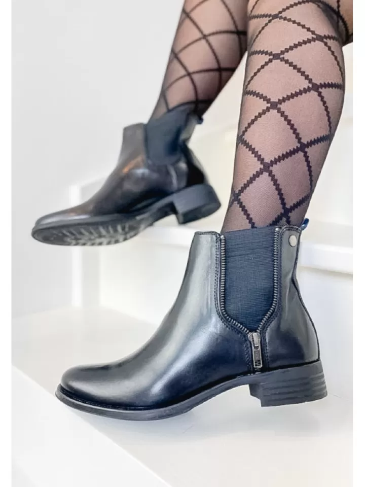 New * Chelsea Boots Cuir Serena Noir