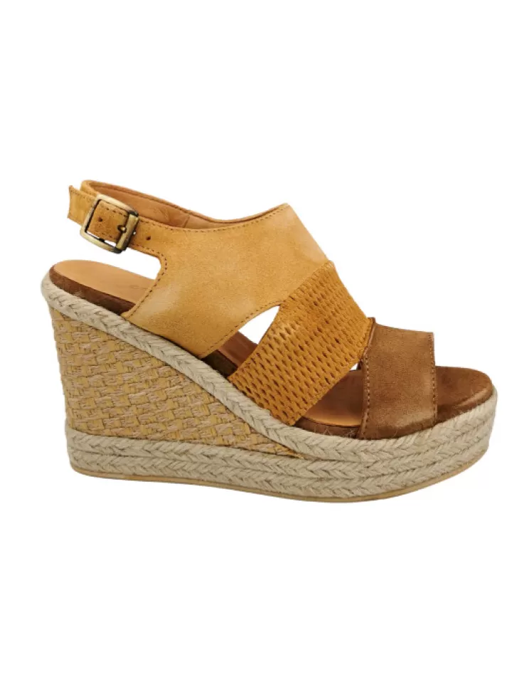 Outlet Minka Design Minka-Sandales Compensees Alessia Nobucado Camel