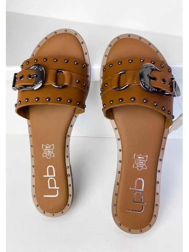 Online Les Petites Bombes - LPB Mules Cuir Bintou Les Petites Bombes Camel