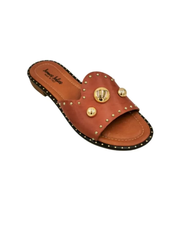 Best Sale * Mules Cuir Naples-Jeunes & Jolies Camel