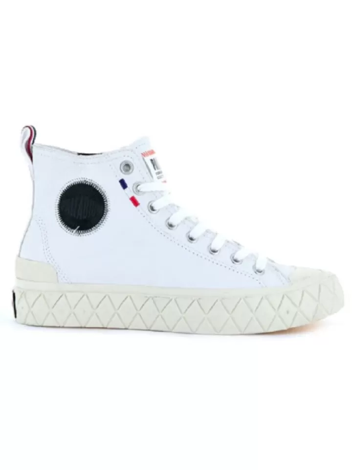 New Palladium Palla Ace Mid Cuir White- Blanc