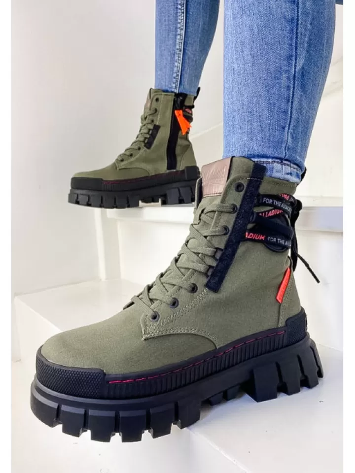 Best Palladium Revolt Boot Tx Olive- Vert/Kaki