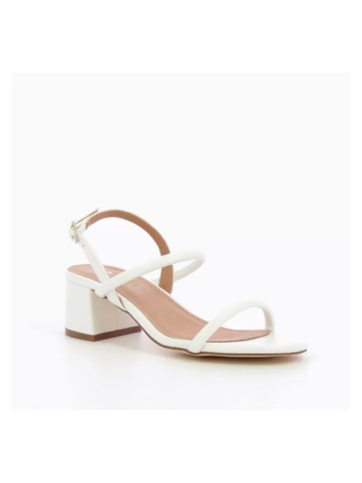 Cheap Vanessa Wu Sandales A Talon Minimalistes Hes- Blanc