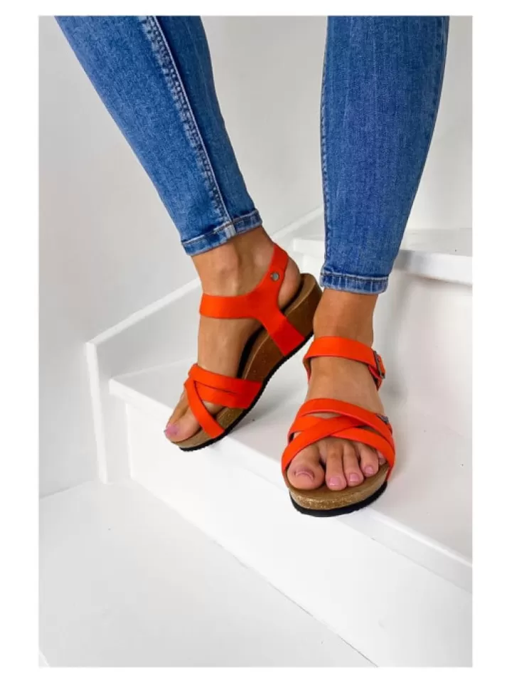 Store Les Petites Bombes - LPB Sandales Cuir Marlene Les Petites Bombes Orange