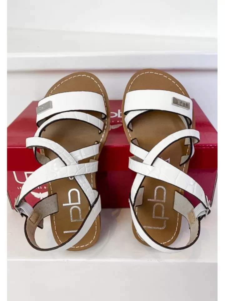 Outlet Les Petites Bombes - LPB Sandales Enfant Bianka Hes Croco-Les Petites Bombes Blanc