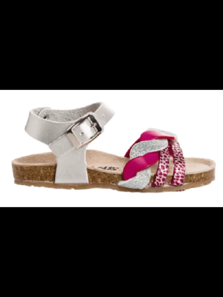 Flash Sale Reqins Sandales Fille Sybelle Fuschia/Argent- Gris/Argent