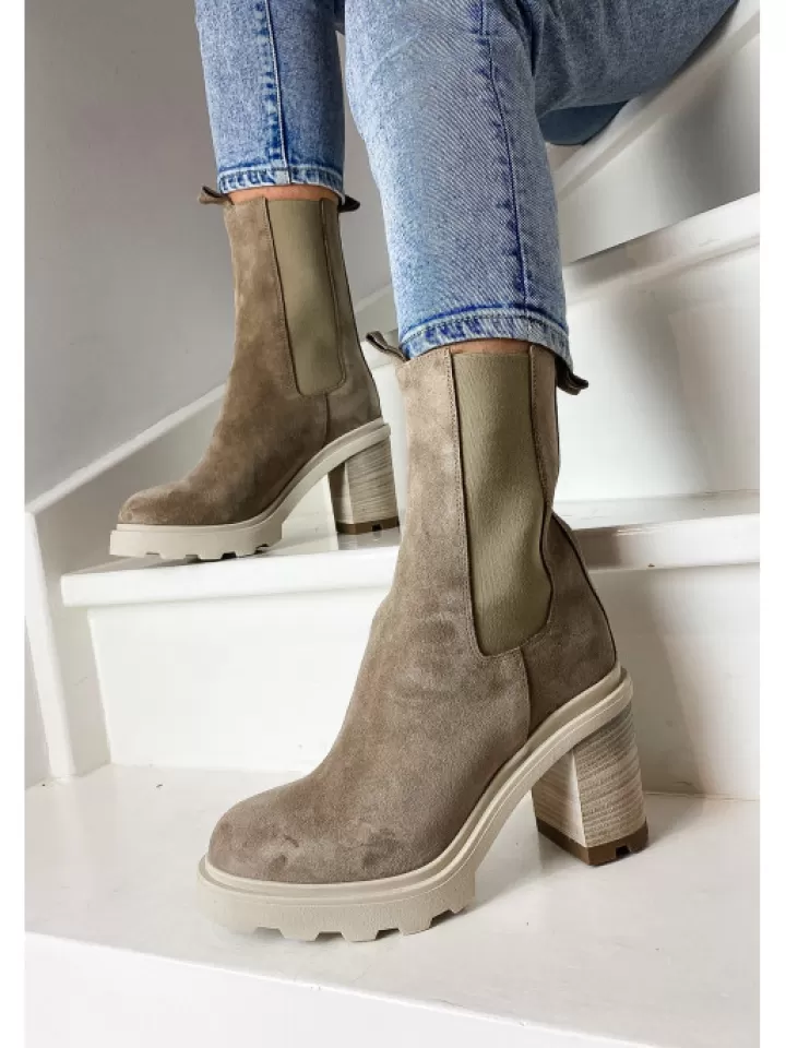 Clearance Semerdjian -Bottines E544E1 Camoscio Corda Taupe