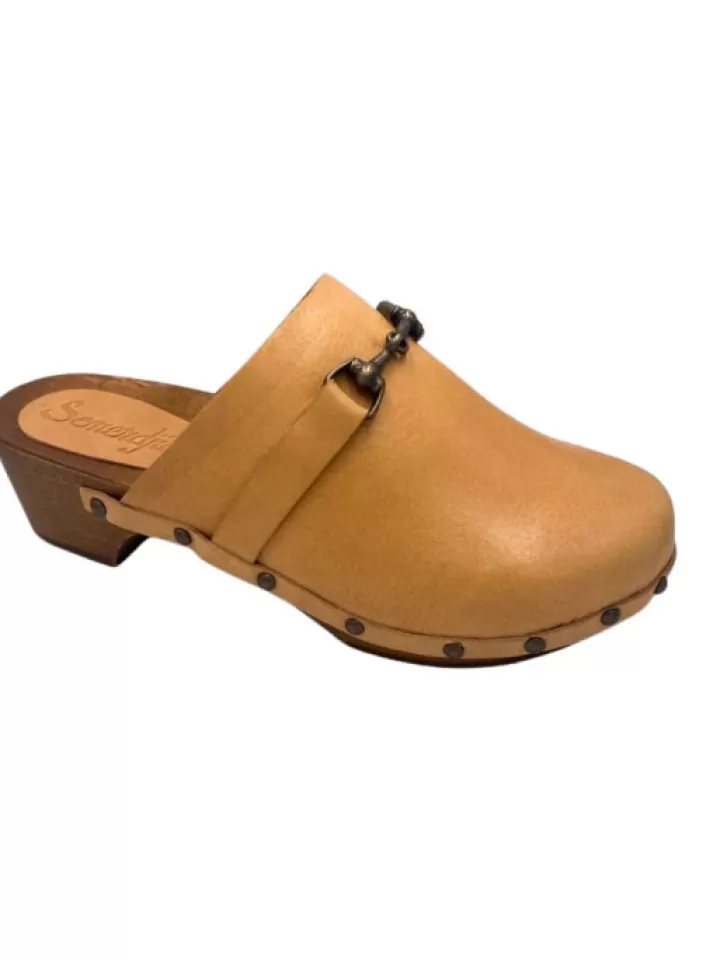 Clearance Semerdjian -Mules Sabot Zucca Camel Marron