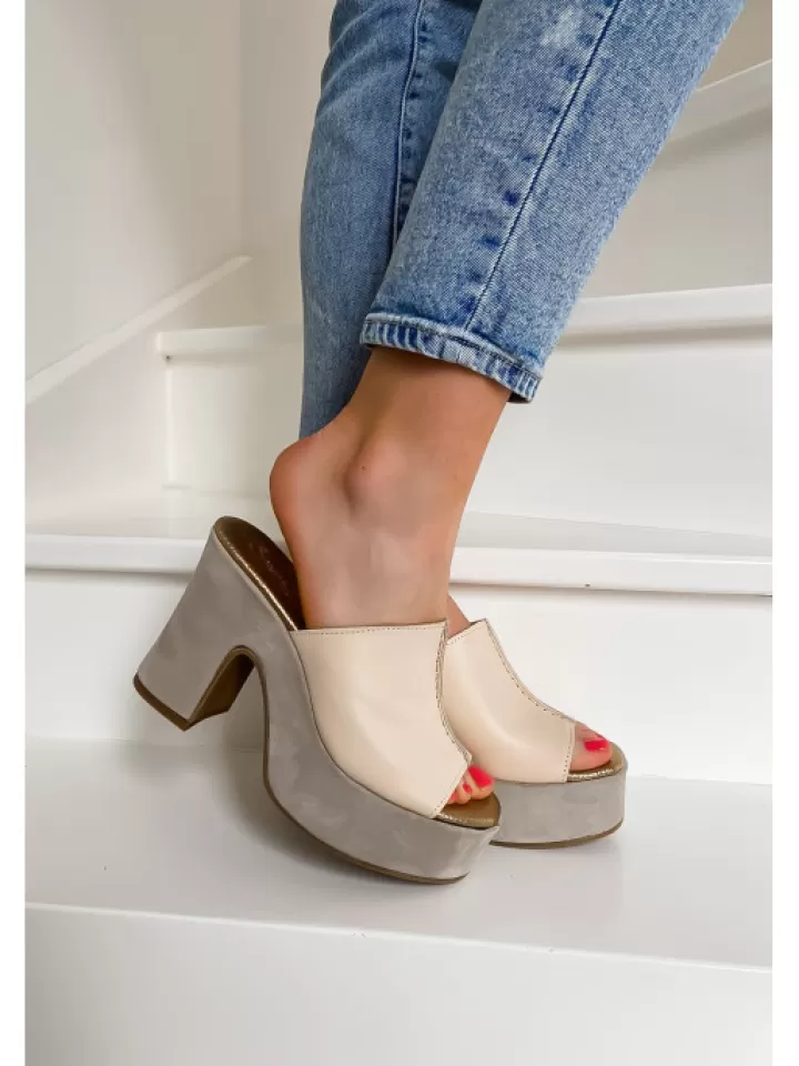 Hot Semerdjian -Mules Valentia Beige