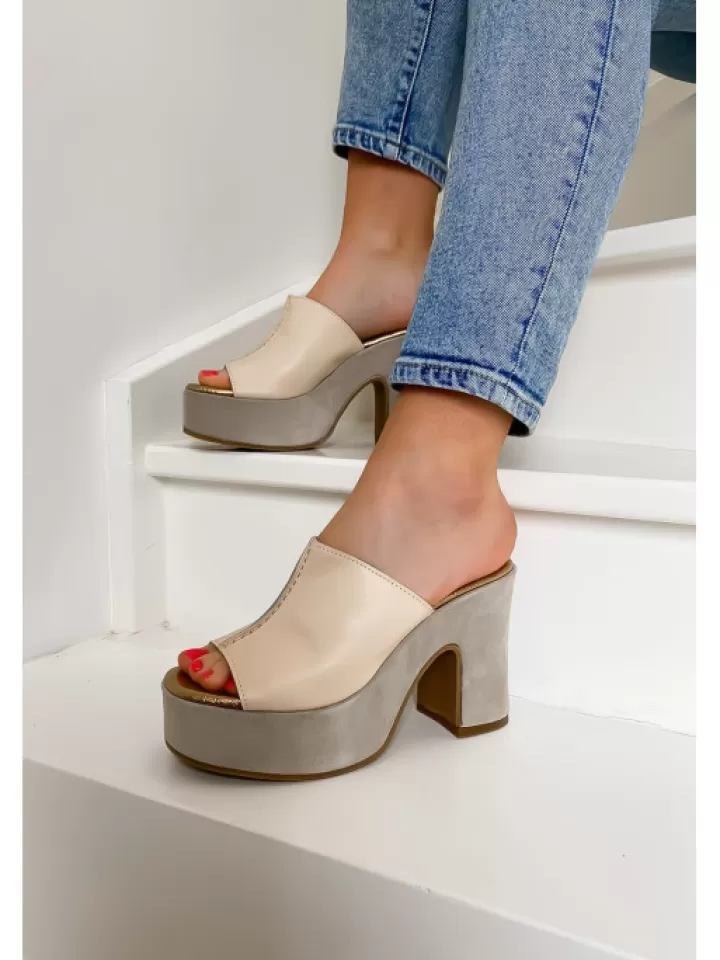 Hot Semerdjian -Mules Valentia Beige