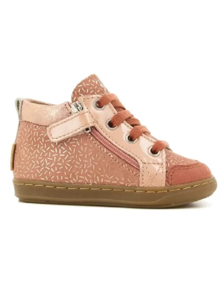 Discount Shoo pom -Bottines Bouba Bi Zip Candy Old Rose