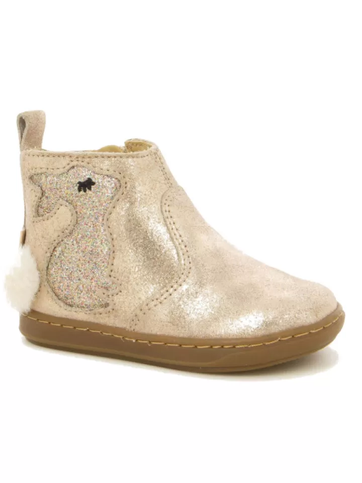 Fashion Shoo pom -Bottines Bouba Pimpin Platine Taupe