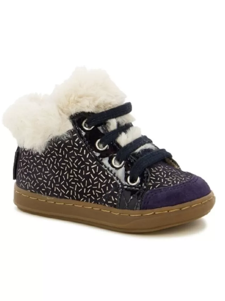 Cheap Shoo pom -Bottines Bouba Zip Hair Marine Bleu