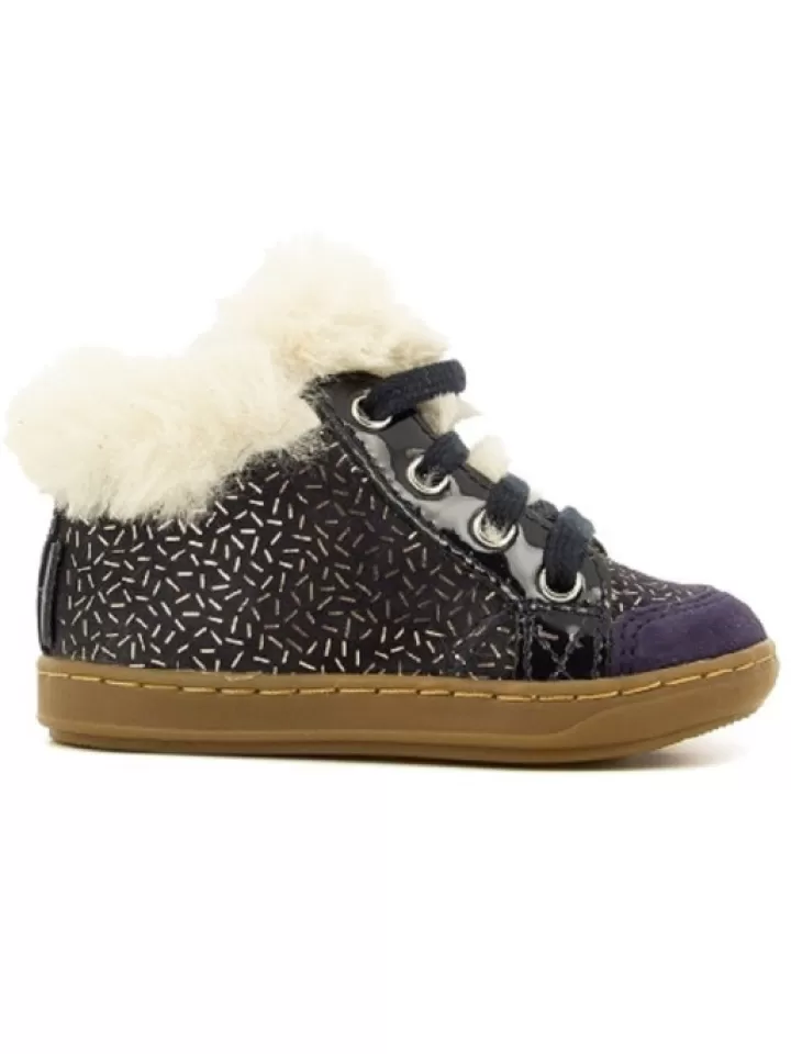 Cheap Shoo pom -Bottines Bouba Zip Hair Marine Bleu