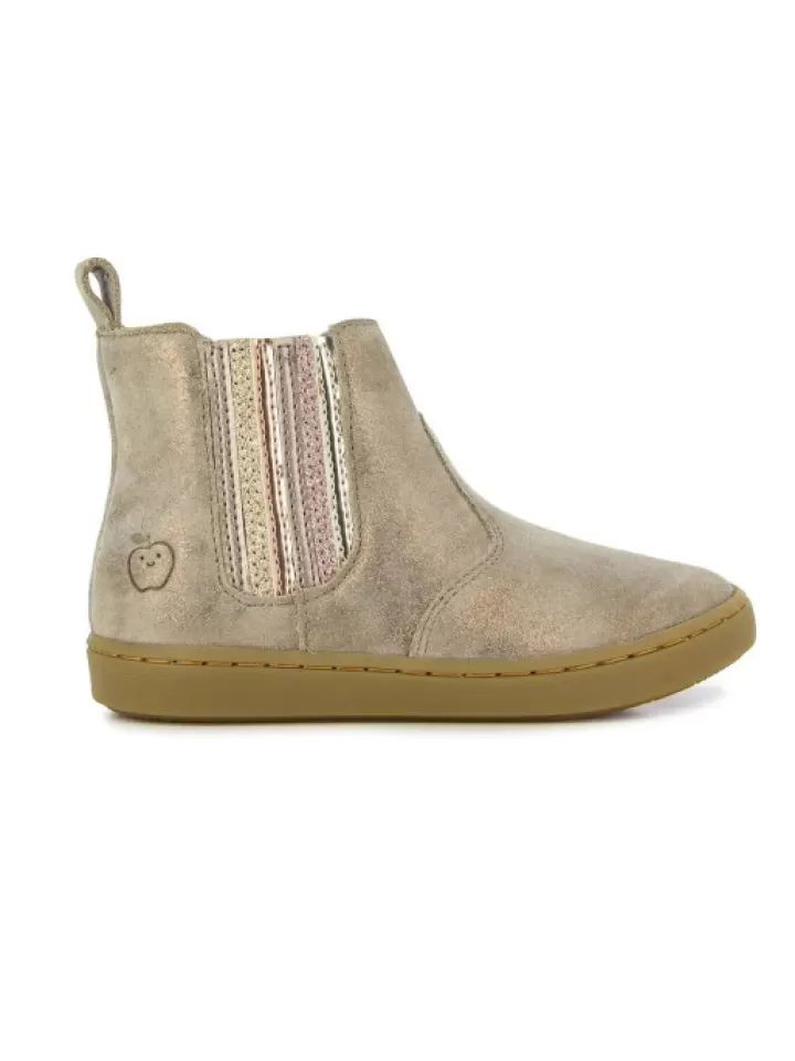 Discount Shoo pom -Bottines Cuir Play New Shine Taupe