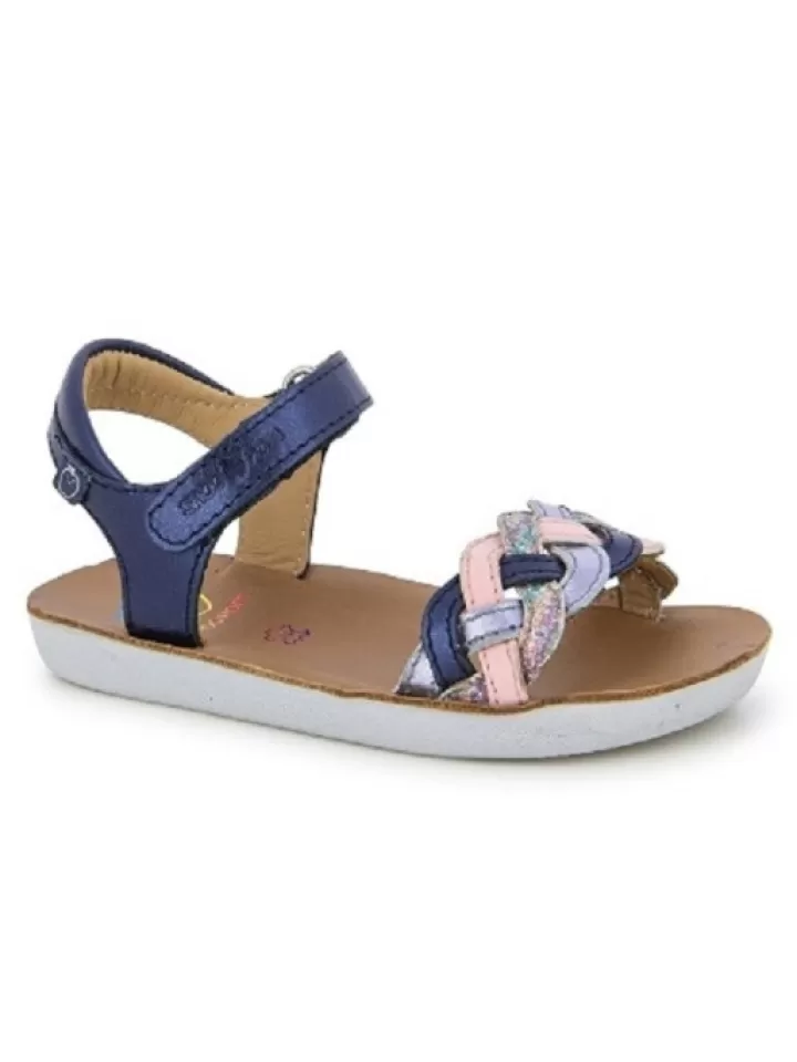 Store Shoo pom -Sandales Fille Goa Wowo Marine/Rose Bleu