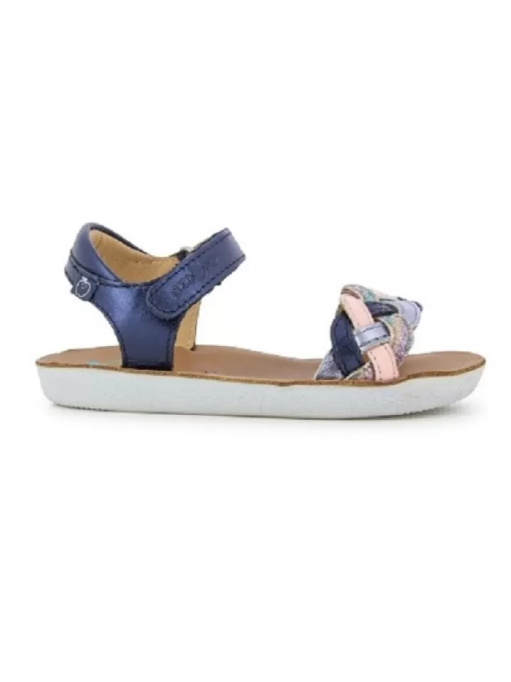 Store Shoo pom -Sandales Fille Goa Wowo Marine/Rose Bleu