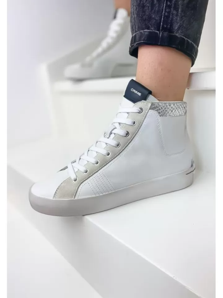 Flash Sale Crime London Sneakers High Top Heritage White- Blanc