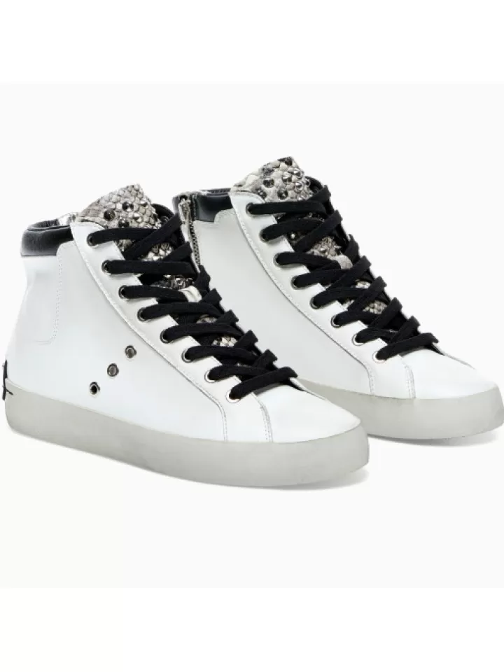 Clearance Crime London Sneakers High Top Heritage- Blanc