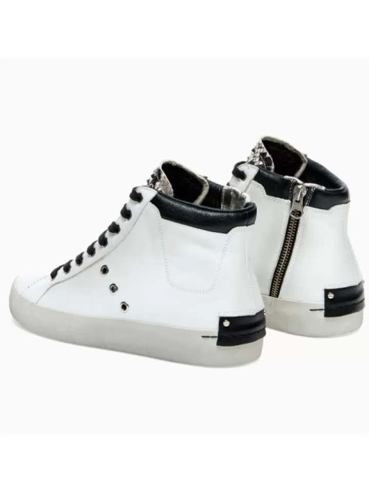 Clearance Crime London Sneakers High Top Heritage- Blanc