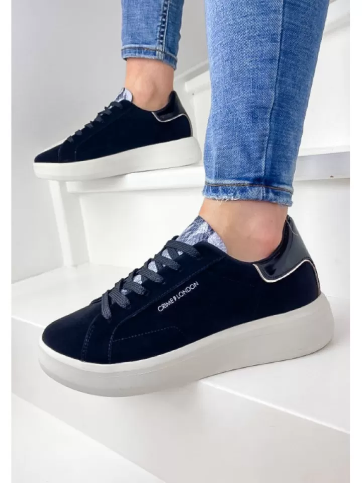 Shop Crime London Sneakers Low Top Level Up Black- Noir