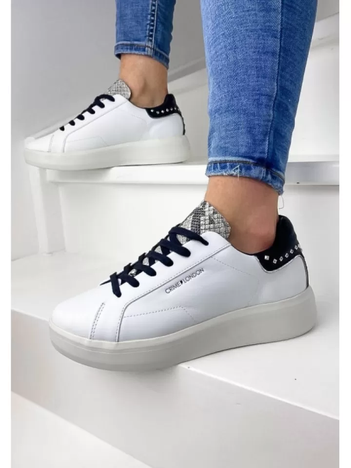 Store Crime London Sneakers Low Top Level Up Blanc