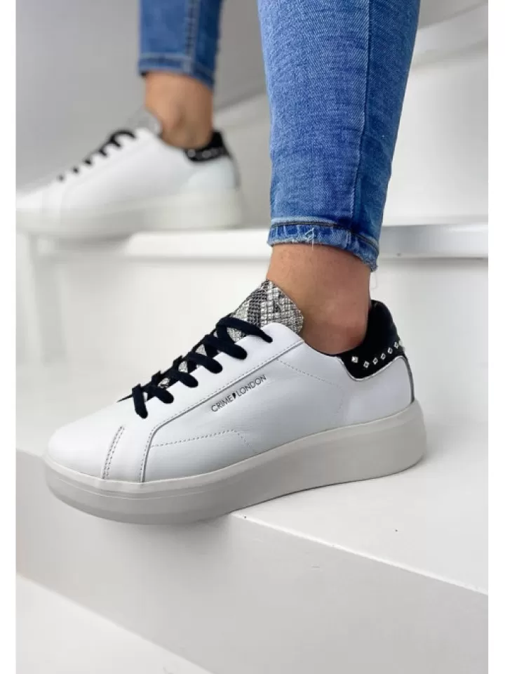 Store Crime London Sneakers Low Top Level Up Blanc