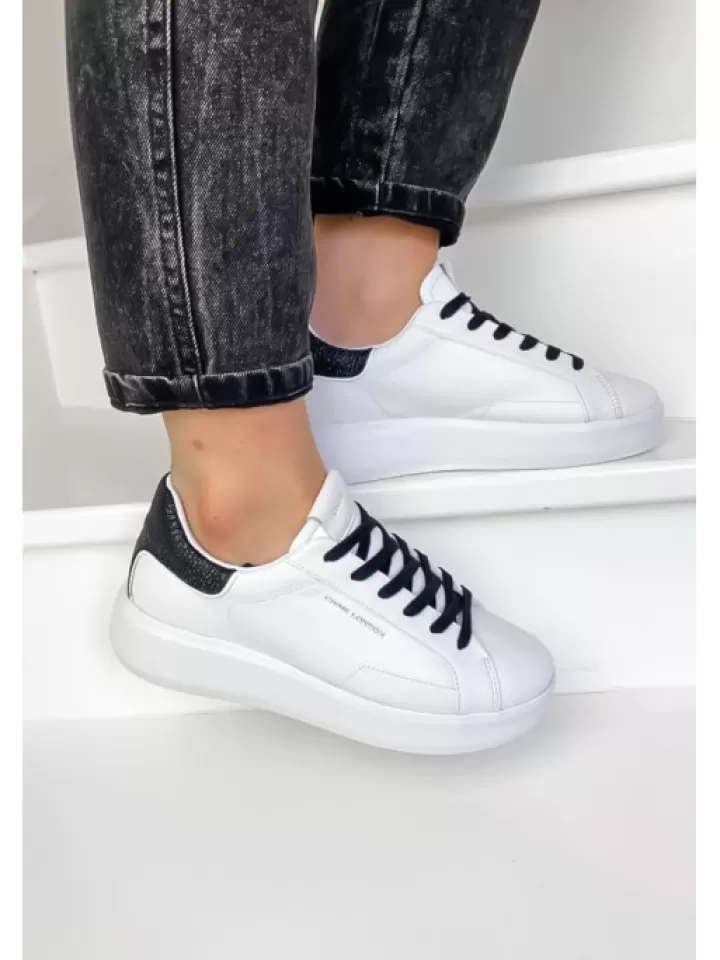 New Crime London Sneakers Low Top Level Up White- Blanc