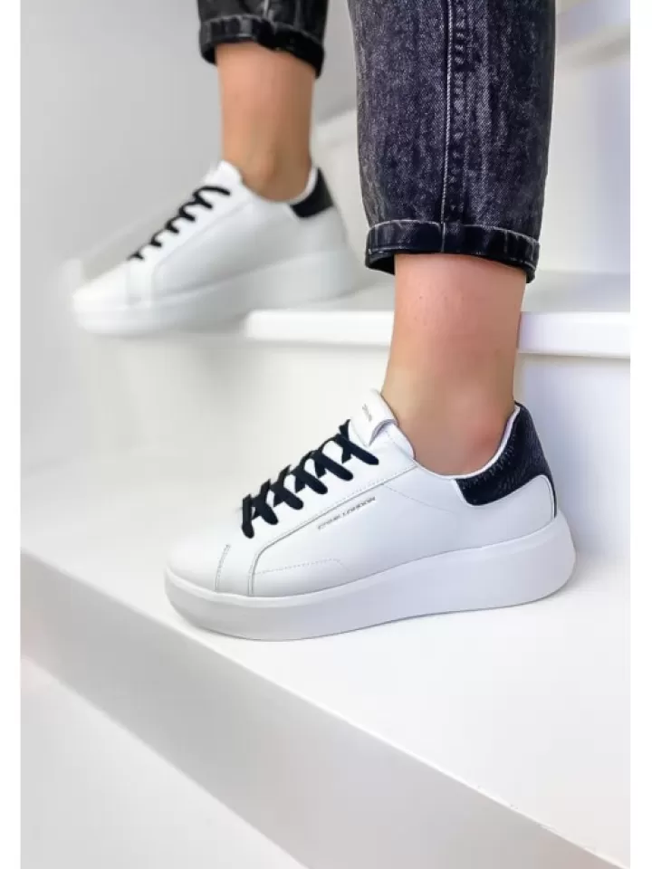 New Crime London Sneakers Low Top Level Up White- Blanc