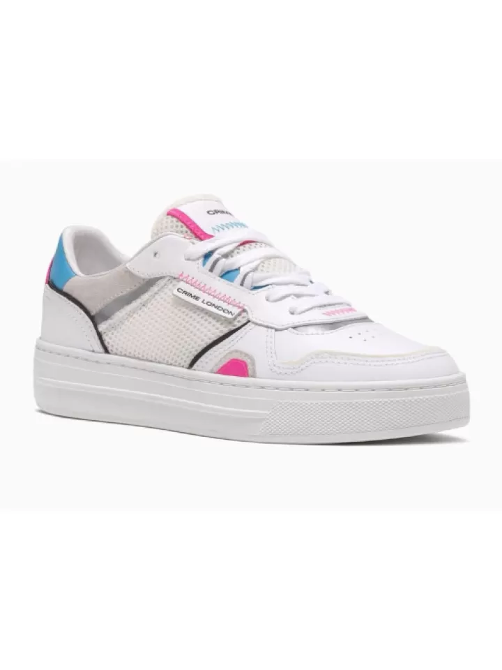 Best Crime London Sneakers Low Top Off Court Multicolor- Blanc