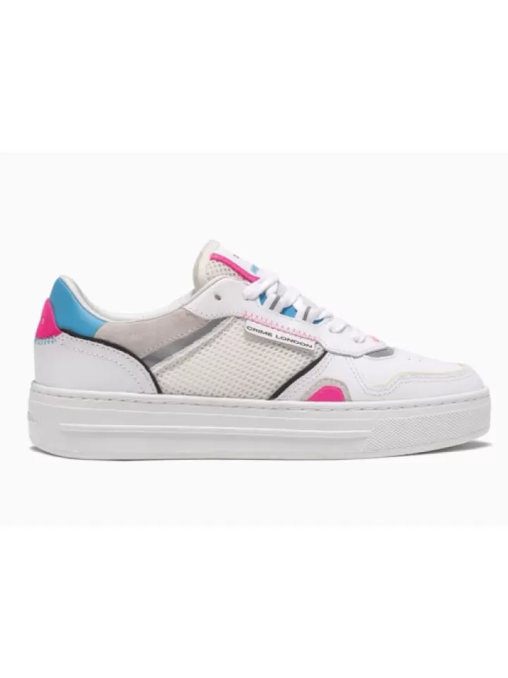 Best Crime London Sneakers Low Top Off Court Multicolor- Blanc