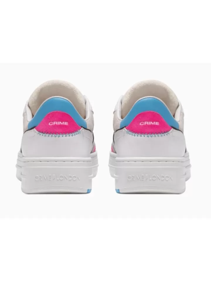 Best Crime London Sneakers Low Top Off Court Multicolor- Blanc
