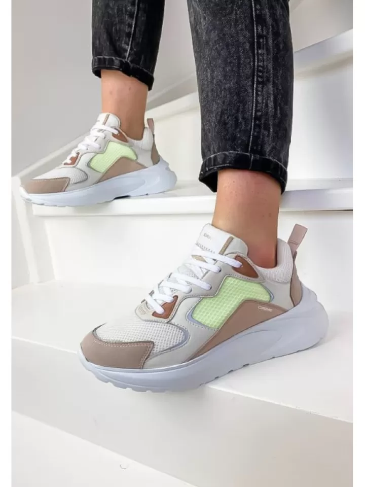 Store Crime London Sneakers Skyline Runner Multicolor- Beige