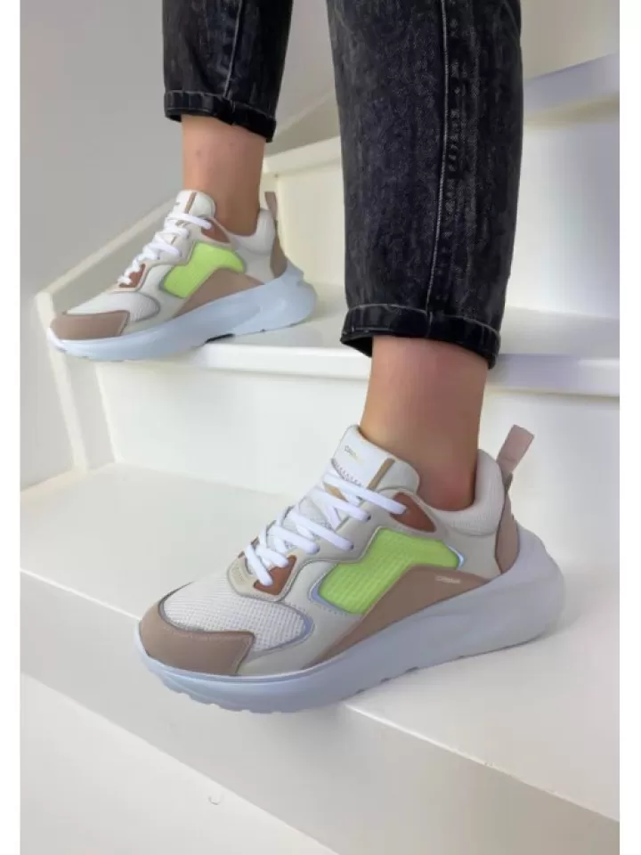 Store Crime London Sneakers Skyline Runner Multicolor- Beige