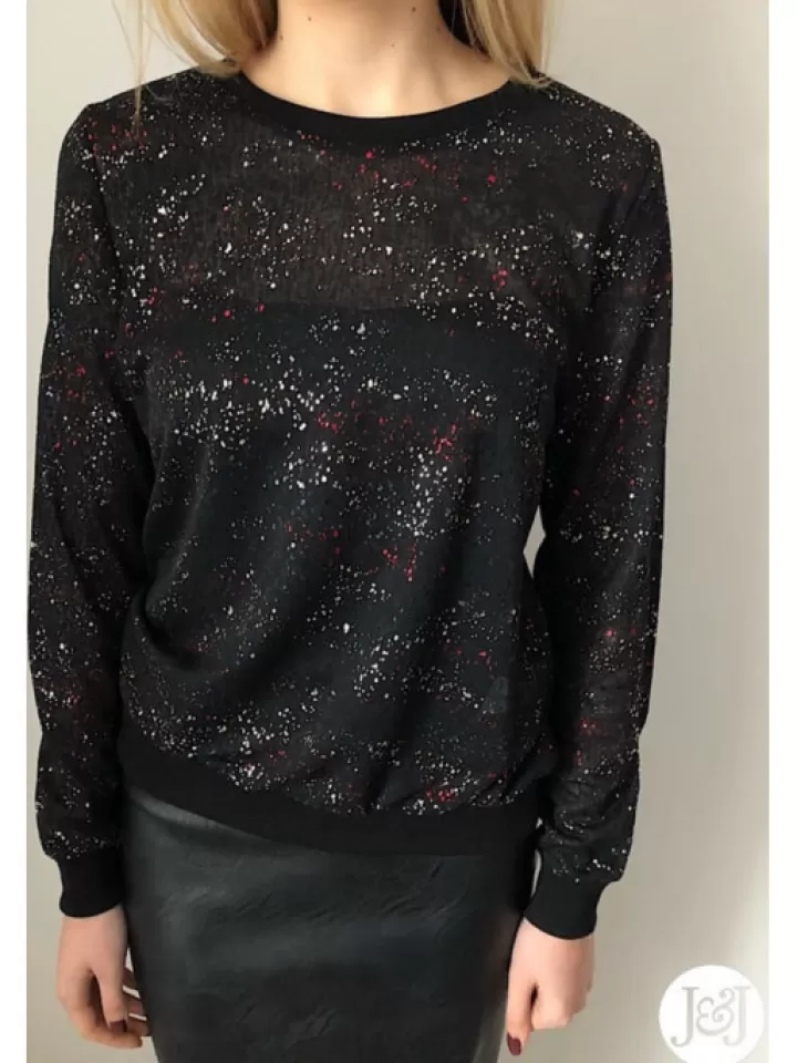 Online * Top Paillettes Apia Noir